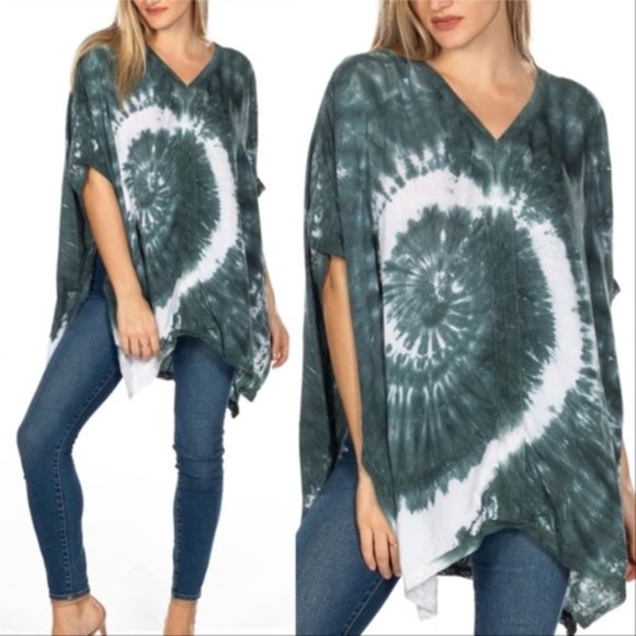 Tops - TIE DYE TUNIC TOP